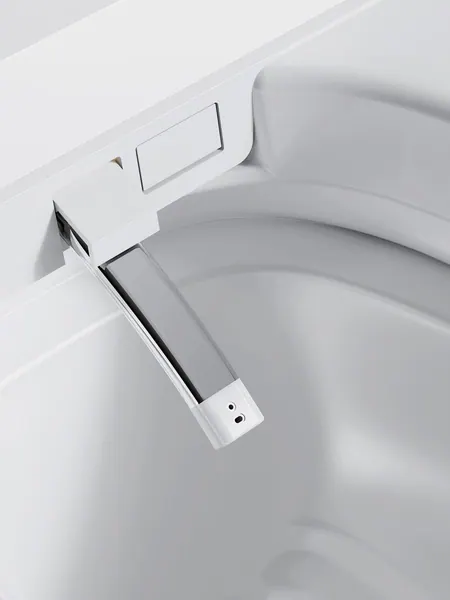 Buse du WC lavant d'un WC intelligent blanc